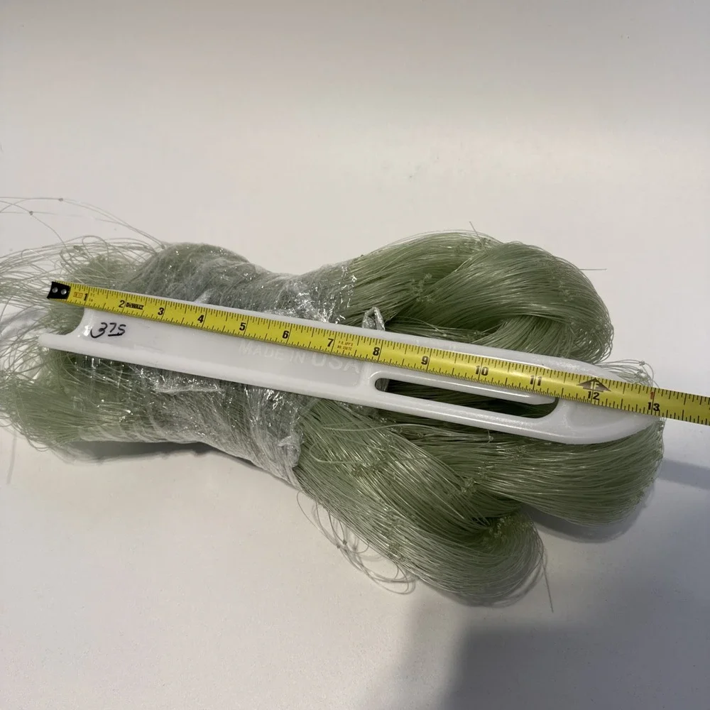 Green Monofilament Fishing Net Netting 1 lb 3.7 oz w/ 13